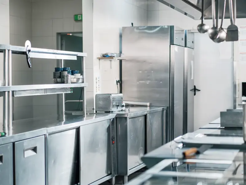 Image of Professional Kitchen In Hotel Restaurant Kitchen